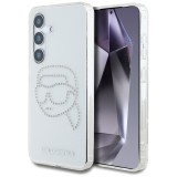 Husa pentru samsung galaxy s25 - karl lagerfeld iml rhinestones luxury - transparent karl head