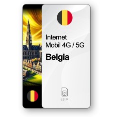 eSIM Internet Belgia, valabil 7 zile, trafic 1 GB, Standard