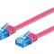 Patch Cord U/UTP Cat6a PVC Roz 2m