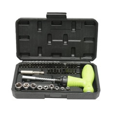 Trusa surubelnita Breckner Germany 41 piese cu maner si bara telescopica, bara extensie, tubulare 5-13mm (9 buc) si biti (30 buc)