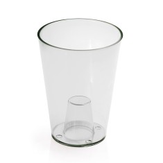 Masca ghiveci orhidee Coubi Dus, rotunda, plastic, transparenta, D 13 cm