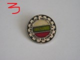 QW9 I 88 - Insigna - tematica industrie - Expozitie bulgara la Bucuresti 1980, Romania de la 1950