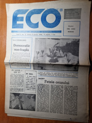 ziarul eco 2 martie 1990 foto