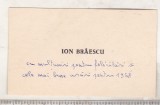 Bnk div Carte de vizita cu felicitare olografa - Ion Braescu