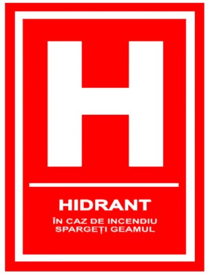 Indicator hidrant in caz de incendiu sparge geamul foto