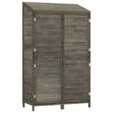 Cumpara ieftin Sopron de gradina, antracit, 102x52x174,5 cm, lemn masiv brad
