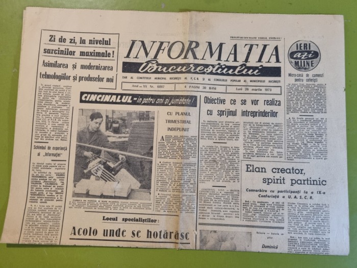 informatia bucurestiului 26 martie 1973-muzeul cailor ferate