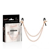 COQUETTE CHIC DESIRE - FANTASY METAL NIPPLE CLIPS WITH CHAIN, COQUETTE FANTASY
