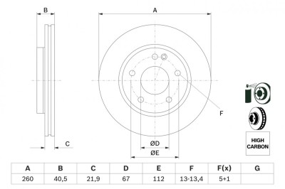 BOSCH 0 986 478 875 Disc frana foto