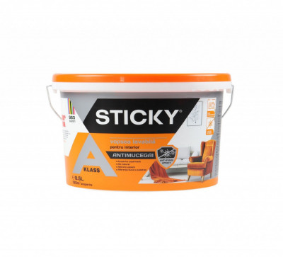 Vopseaua lavabilă Sticky antimucegai pentru baie si bucatarie 8.5 L foto