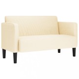 Cumpara ieftin Canapea Loveseat crem 109 cm tesatura velur