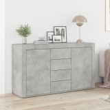 vidaXL Bufet cu sertar Gri din beton 120 x 36 x 69 cm Lemn compozit 3333859
