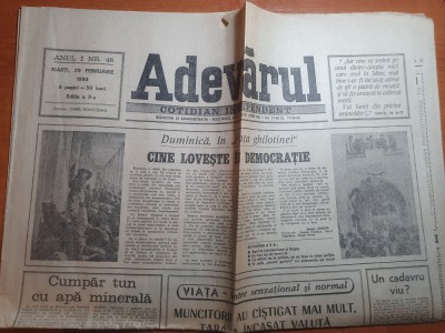 ziarul adevarul 20 februarie 1990-revolutia a slabit din intesitate foto