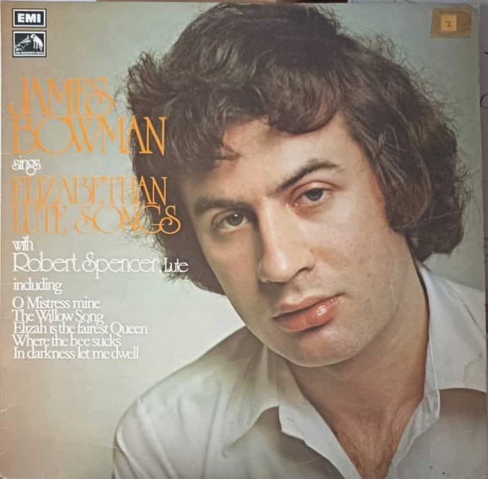 Disc vinil, LP. Elizabethan Lute Songs-JAMES BOWMAN-241198