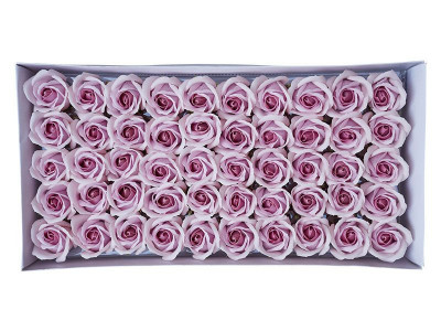 Trandafiri sapun bicolor pentru aranjamente florale set 50 buc foto