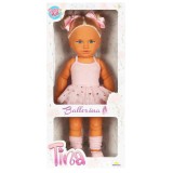 Papusa Dollz And More, Tina balerina, Roz deschis, 45 cm