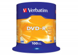 Cumpara ieftin Cutie 100 unitati Verbatim DVD-R 16X 4.7 GB - RESIGILAT