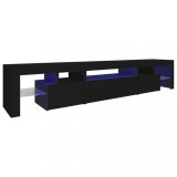 Cumpara ieftin Comoda TV cu lumini LED, negru, 215x36,5x40 cm