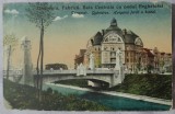Carte postala, Timisoara, Baia centrala si podul Beghelului, 1913