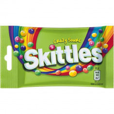 Bomboane Gumate cu Aroma de Fructe Acrisoare SKITTLES, 38 g, Bomboane Fructate, Bomboane cu Gust de Fructe Acrisoare, Bomboane Skittles, Dulciuri cu A