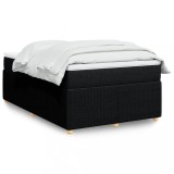 Cumpara ieftin Gossi pat box spring cu saltea, negru, 120x190 cm, catifea