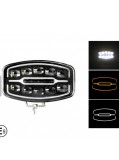 Proiector led universal de mare putere, 12V - 24V, cu lumină DRL alb-galben,