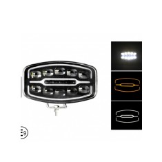 Proiector led universal de mare putere, 12V - 24V, cu lumină DRL alb-galben,