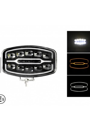 Proiector led universal de mare putere, 12V - 24V, cu lumină DRL alb-galben, foto