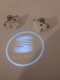 Cumpara ieftin Set 2 Holograme LED Usi Seat Alhambra Leon Toledo - Proiectoare Logo Lumini Interior Auto