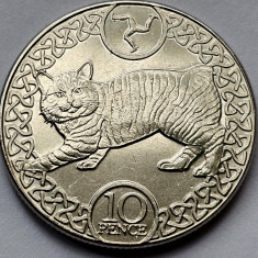 10 pence 2020 Isle of Man / Insula Man , Manx cat, km#1581