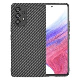Husa slim carbon pentru samsung galaxy a53 5g - protectie premium fibershell, black