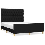Cumpara ieftin Cadru de pat fara saltea, negru, 140x200 cm, textil