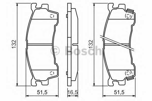Set placute frana,frana disc MAZDA PREMACY (CP) (1999 - 2005) BOSCH 0 986 460 975