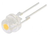 LED Alb Cald 4,8mm - 12000-14400mcd, 33-38lm, 140&deg; - Raster 2,5mm, Optosupply