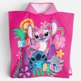 Prosop Poncho pentru Copii cu Gluga, Roz, 60x120cm, CMCLASS