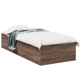 Cumpara ieftin Cadru de pat, stejar maro, 90x200 cm, lemn prelucrat