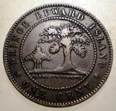 E.024 CANADA PRINCE EDWARD ISLAND VICTORIA 1 ONE CENT 1871 foto