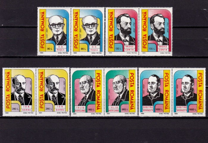 RO 1995 LP 1382 &quot;Aniversari-Comemorari-Pers.&quot;, serie pereche ( V sau H !) ,MNH