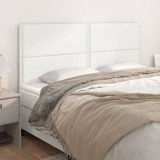 Cumpara ieftin Tăblii de pat, 4 buc, alb, 80x5x78/88 cm, piele ecologică
