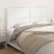 vidaXL Tăblii de pat, 4 buc, alb, 90x5x78/88 cm, piele ecologică 3116295