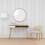 vidaXL Panouri de perete 48 buc. alb 50x50 cm EPS 12 m&sup2; piatră