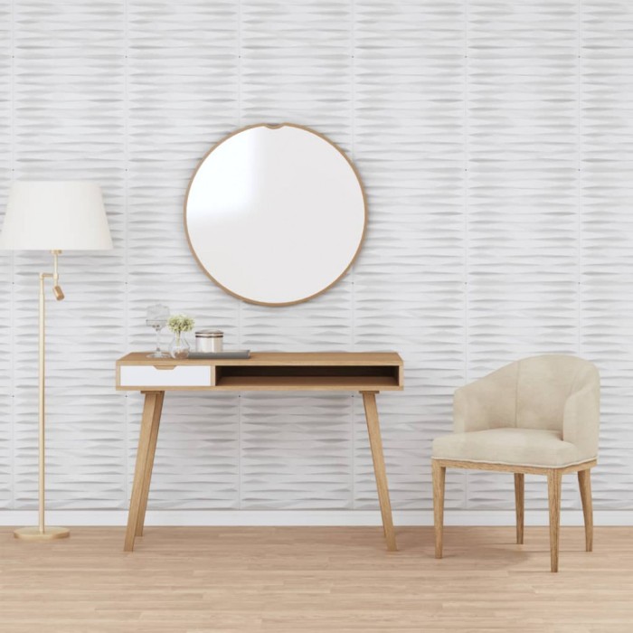 vidaXL Panouri de perete 24 buc. alb 50x50 cm XPS 6 m&sup2; piatră 356938