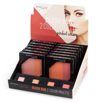 Set 12 bucati Fard de obraz Duo, Pocket Colors, Magic Studio, 10 g foto