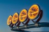 Proiector LED Auto Strads Ambassador 23cm, Faza Lunga, DRL, 10-32V, 4040 Lumeni, Spot, Lumina Pozitie Alb/Chihlimbar, Negru
