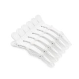 Set de 2 unități: Cleme pentru păr, 6 bucăți, alb+transparent