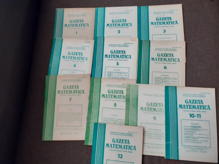 GAZETA MATEMATICA 1-12 1983 NUMAR COMPLET