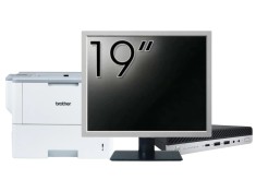 Pachet Calculator Second Hand HP EliteDesk 800 G5 Mini PC, Intel Core i5-9500T 2.20 - 3.70GHz, 8GB DDR4, 256GB SSD + Monitor 19&amp;quot; &amp; Imprimanta Bro