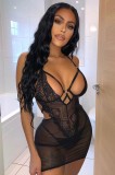Y459-1 Lenjerie sexy semitransparenta cu decupaje la bust
