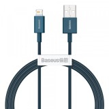 Cablu Date si Incarcare USB-A - Lightning Baseus Superior Series, 20W, 1m, Albastru CALYS-A03, Apple