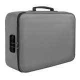Cumpara ieftin Geanta pentru acte impermeabila, multifunctionala, buzunare pentru documente, prindere pentru troler, gri, 37x27x10.5 cm